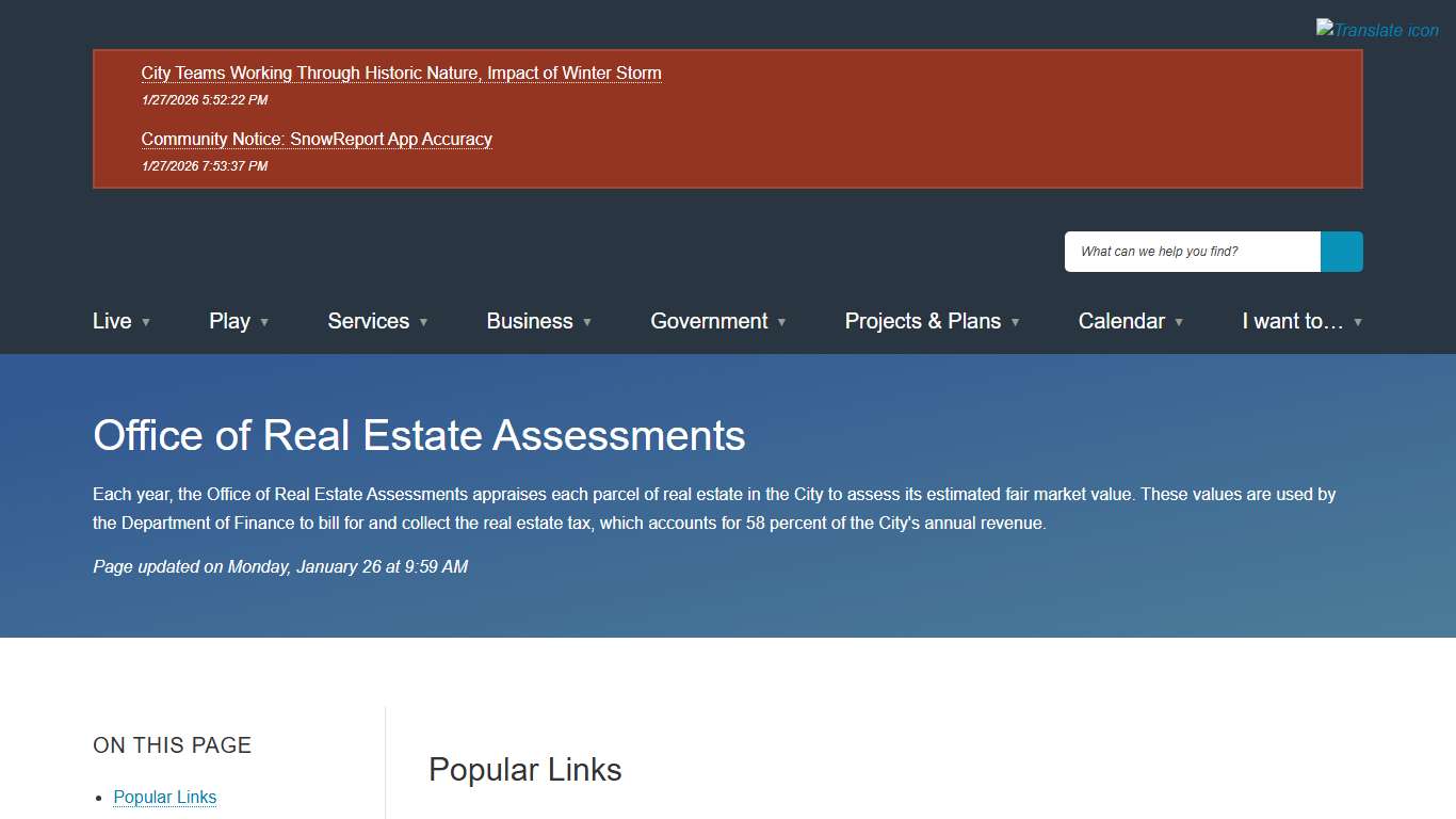 [Current] Office of Real Estate Assessments City of Alexandria, VA